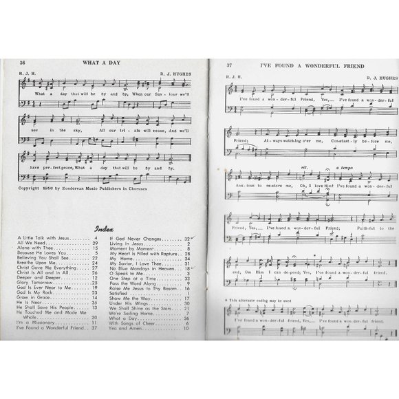 Zondervans Gospel Songs and Choruses Volume 2 Songbook Hughes 1956 Softcover - Picture 4 of 4